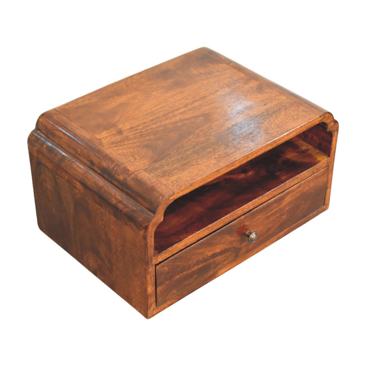 Artisan Furniture Solid Wood Avora Wall-Mounted Chestnut Bedside