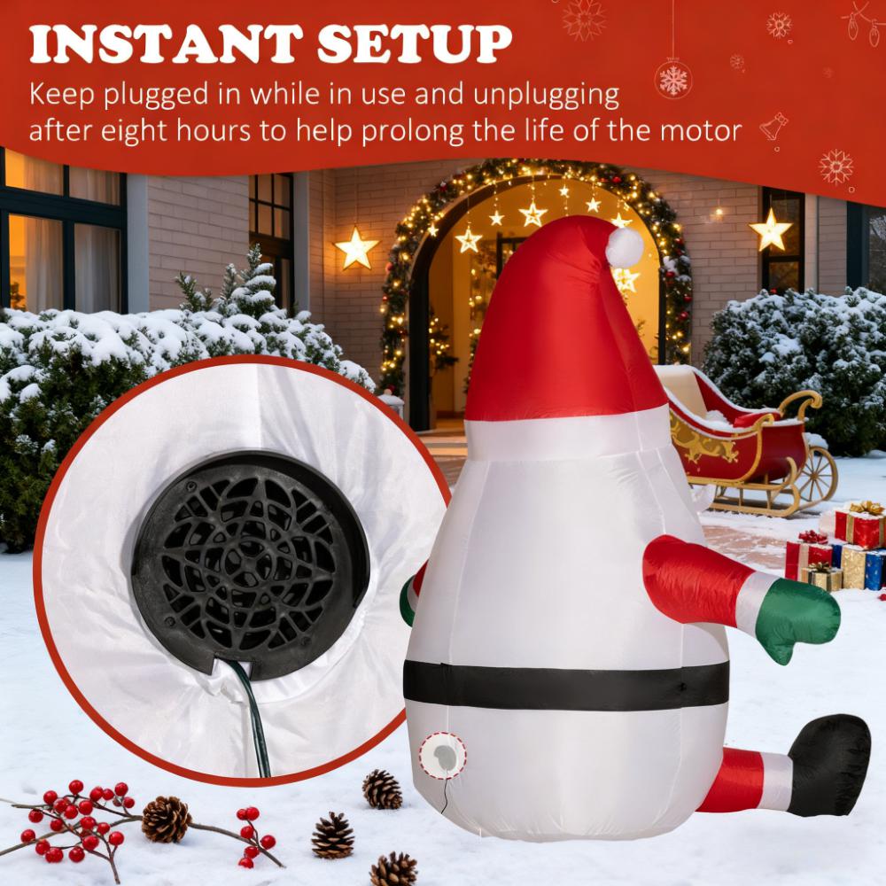 Inflatable Christmas Santa Claus with Rotating Magic Ball Light