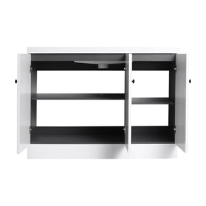 Contemporary Freestanding Bathroom Vanity With Resin Sink & Soft-Close Cabinet Doors