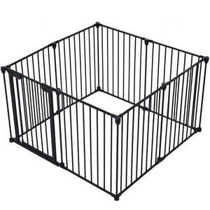 Adjustable Safety Gate Play Yard Metal Doorways Fireplace Fence Christmas Tree Fence Gate For House Stairs Gate Prohibited Area Fence