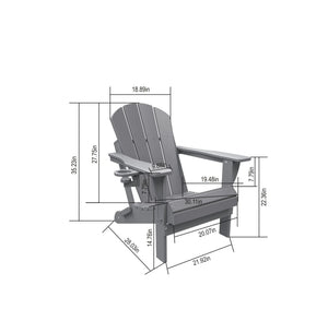 HDPE Folding Adirondack Chair - Composite Adirondack Chair with Wood Texture