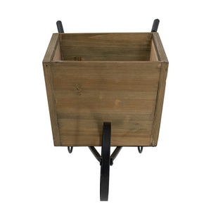 Farmhouse Wheelbarrow Planter with Flower Market Sign