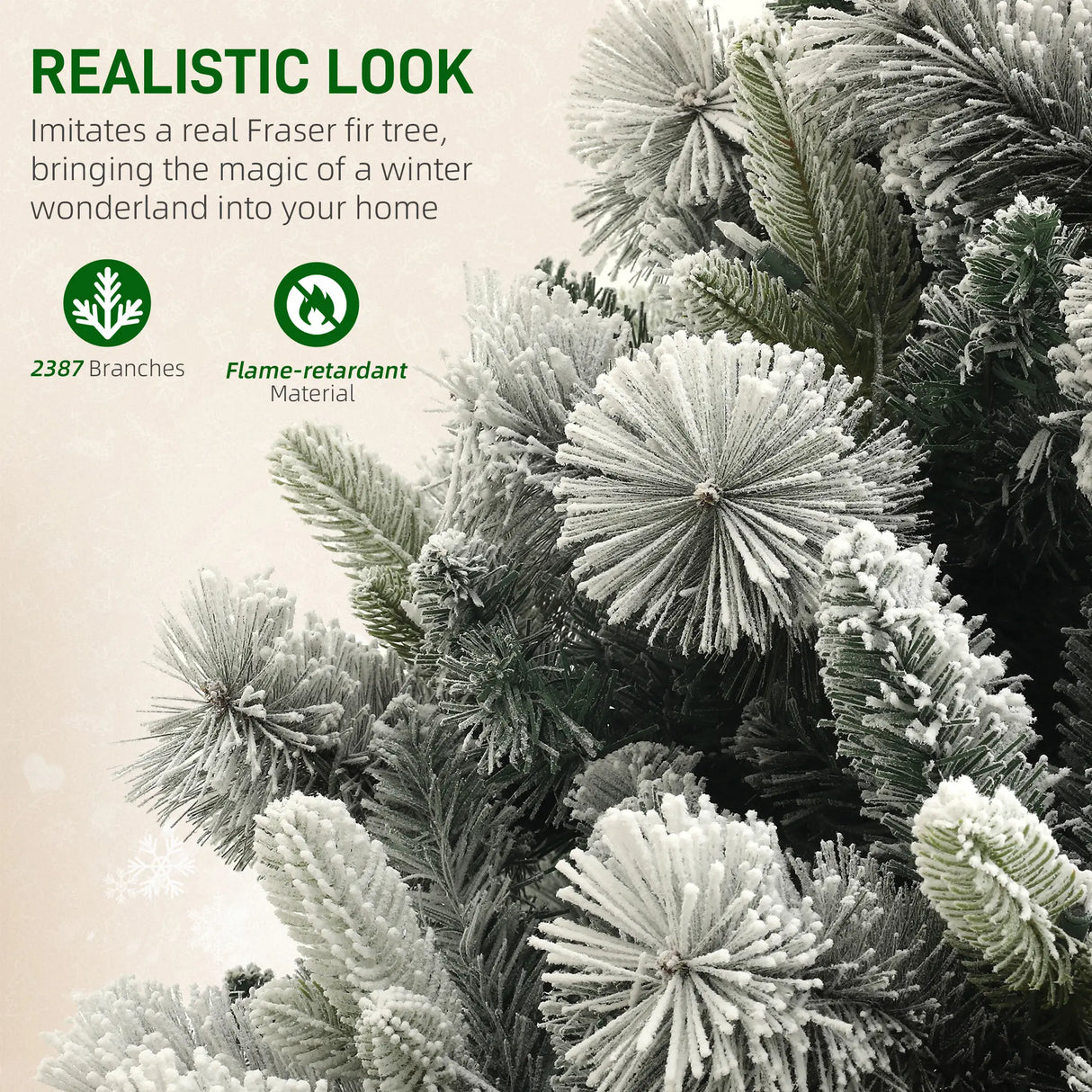 9 Ft Artificial Christmas Tree with 750 Clear Lights