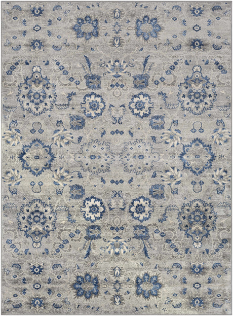 Adairsville Blue Floral Area Carpet - Clearance