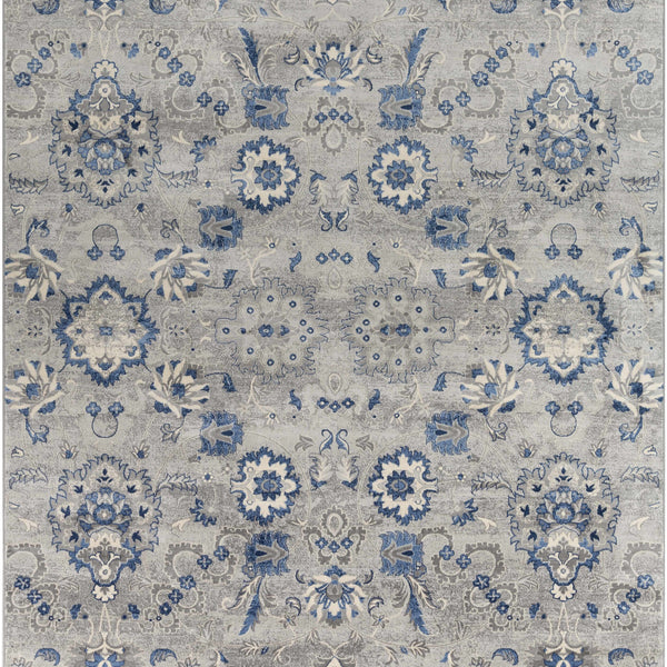 Adairsville Blue Floral Area Carpet - Clearance