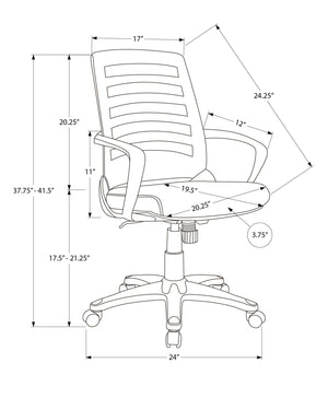 Office Chair, Adjustable Height, Swivel, Ergonomic, Armrests - Best Buy Furniture