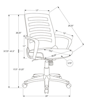 Office Chair, Adjustable Height, Swivel, Ergonomic, Armrests