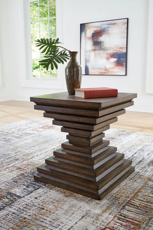 Hannodream - Square End Table - Warm Brown - Best Buy Furniture