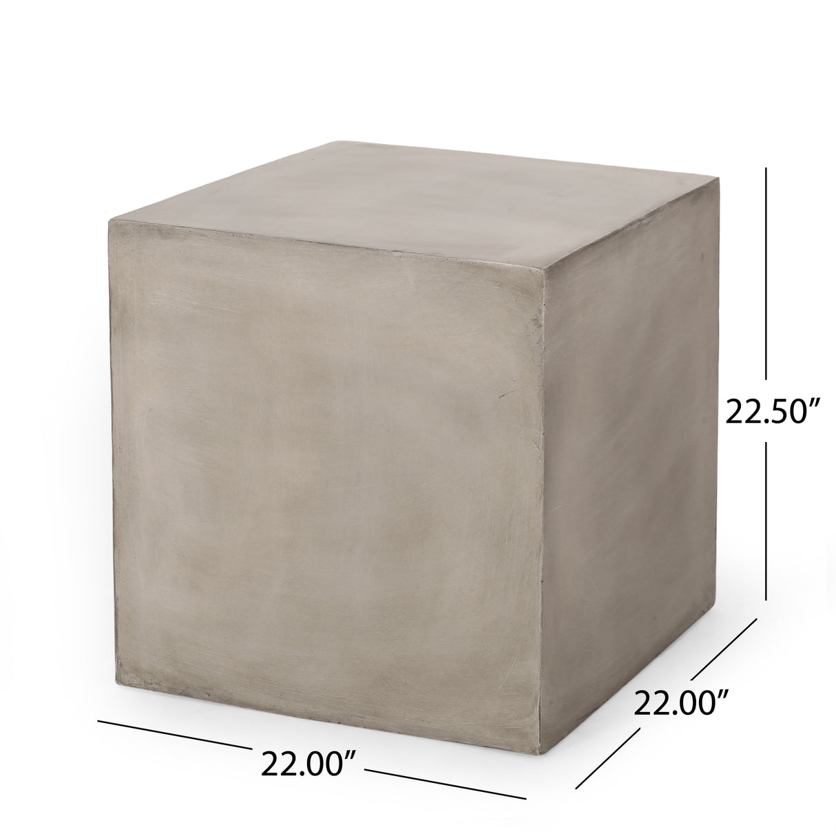 Outdoor MGO Square Side Table, Light
