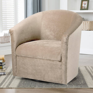Eden - Swivel Chair With Upholstery And Hardwood Frame