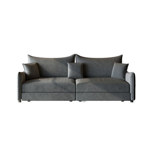 King Pull Out Sofa Bed, 3-In-1 Convertible Bed With 3 Pillows