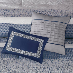 7 Piece Jacquard Comforter Set