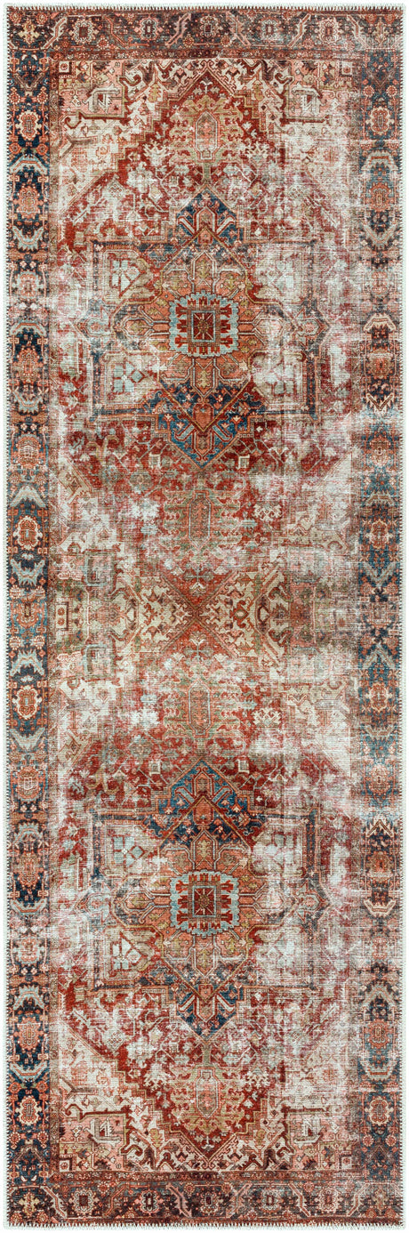 Adtugan Vintage Flat Pile Washable Rug
