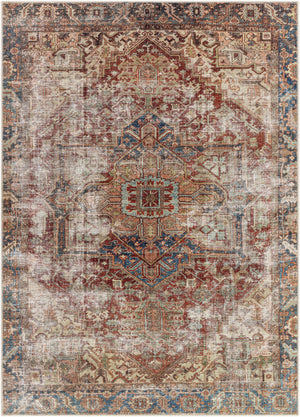 Adtugan Vintage Flat Pile Washable Rug