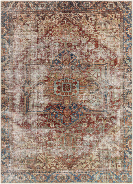 Adtugan Vintage Flat Pile Washable Rug
