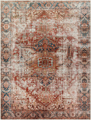 Adtugan Vintage Flat Pile Washable Rug