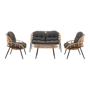 Pine - 4 Piece Outdoor Conversation Set