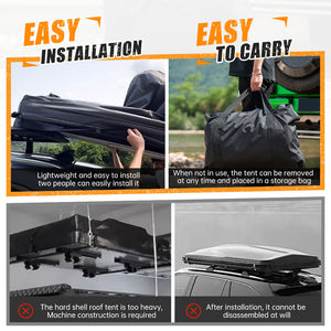 Foldable 2-3 People Amphibious Inflatable Car Roof Top Tent