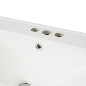 Elegant Bathroom Vanity With Ceramic Sink And Versatile Storage
