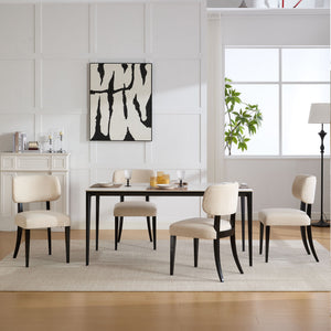 Kitchen Dining Chairs (Set of 2) - Cream