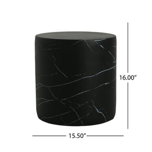 Cylindrical Design, Outdoor Lightweight Concrete Side Table
