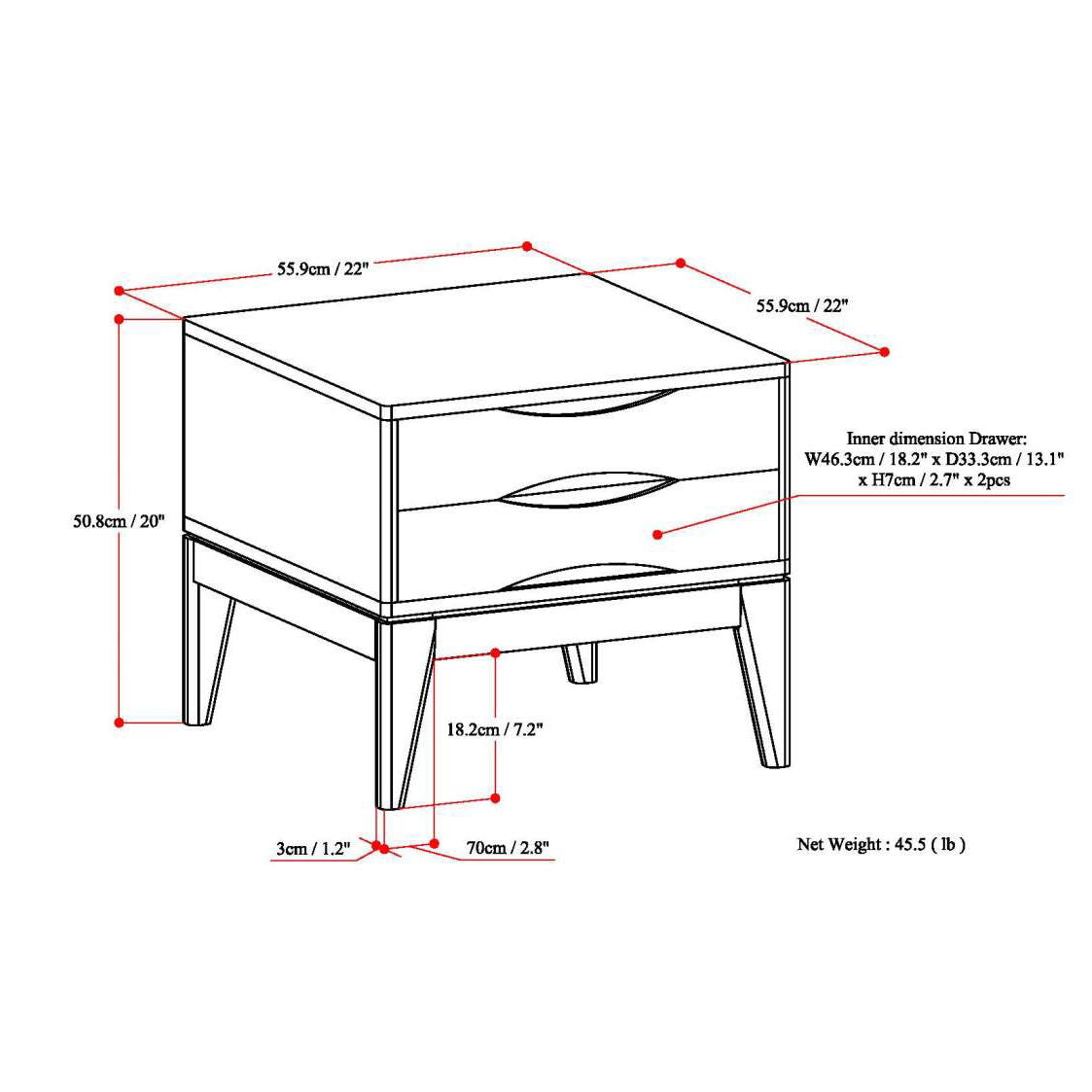 Harper - Handcrafted End Table