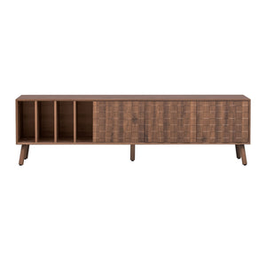 TV Stand With 5 Legs, Media Console Table For Tvs Up To 75" - Walnut