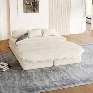 2 In 1 Foldable Sofa Bed With Multi Functional Blanket