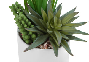 7" Tall, Artificial Plant, Succulent, Indoor, Faux, Fake, Table, Greenery, Potted, Decorative (Set of 2) - Green / White - Best Buy Furniture