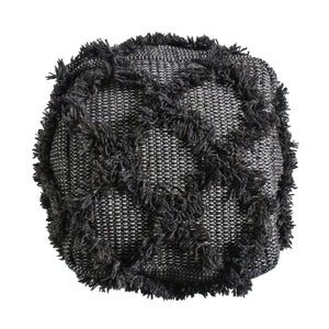 Jumanji - Handcrafted Wool And Cotton Pouf - Brown