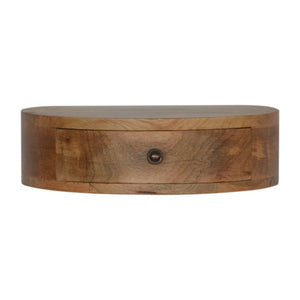 Wall Mounted Rounded Nightstand - Oak