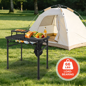 2FT Camping Table with Mesh Desktop, Lightweight & Portable