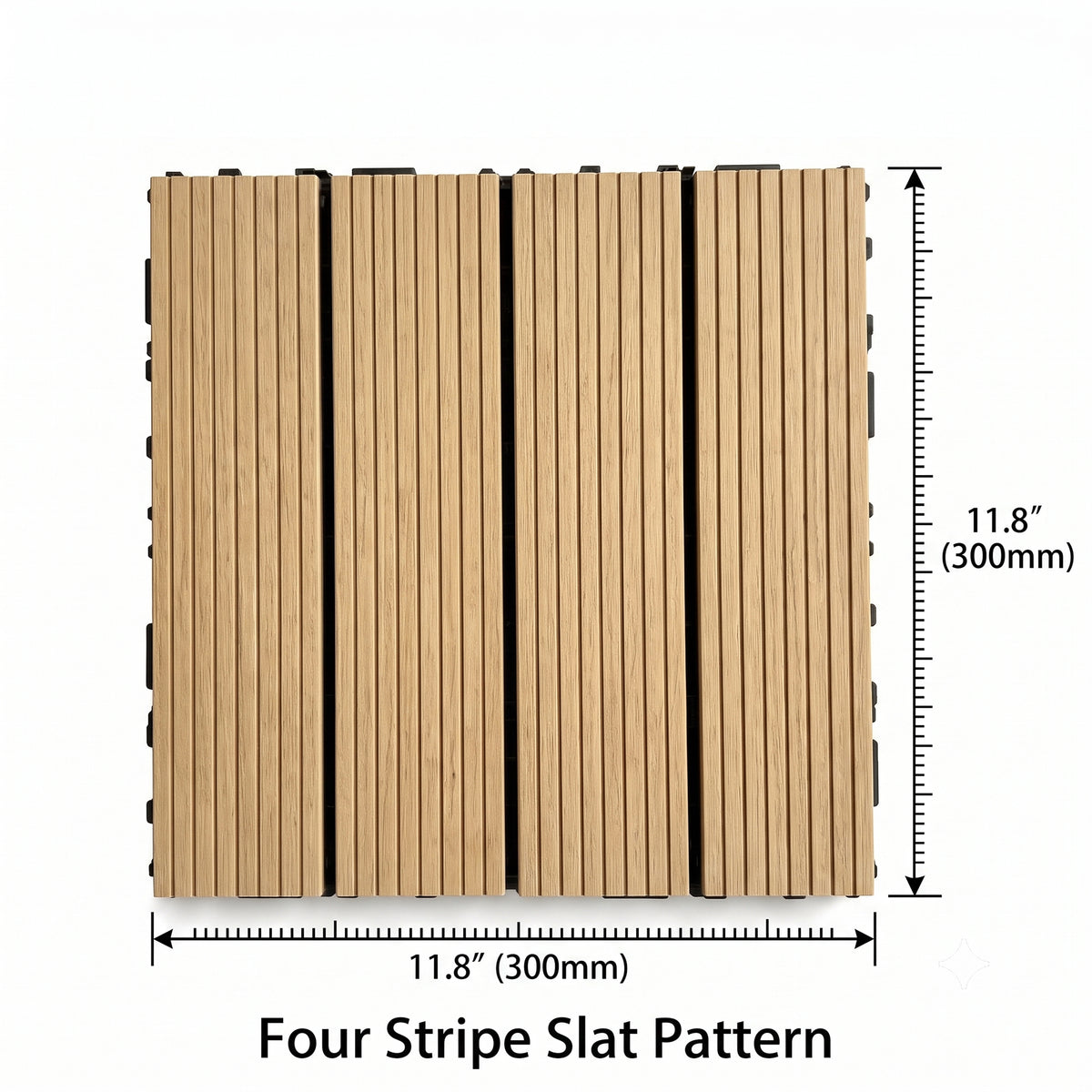 Interlocking WPC Deck Tiles 11.8"x11.8" (25 Pack)