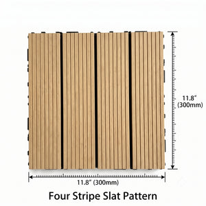 Interlocking WPC Deck Tiles 11.8"x11.8" (25 Pack)