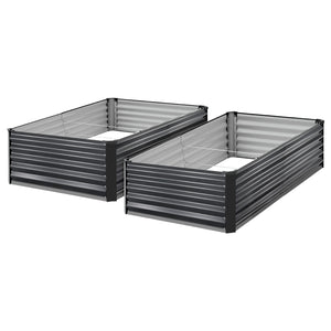 2 Pack Galvanized Raised Garden Beds
