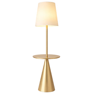 Celestial Modern Floor Lamp with Brass Accent Table