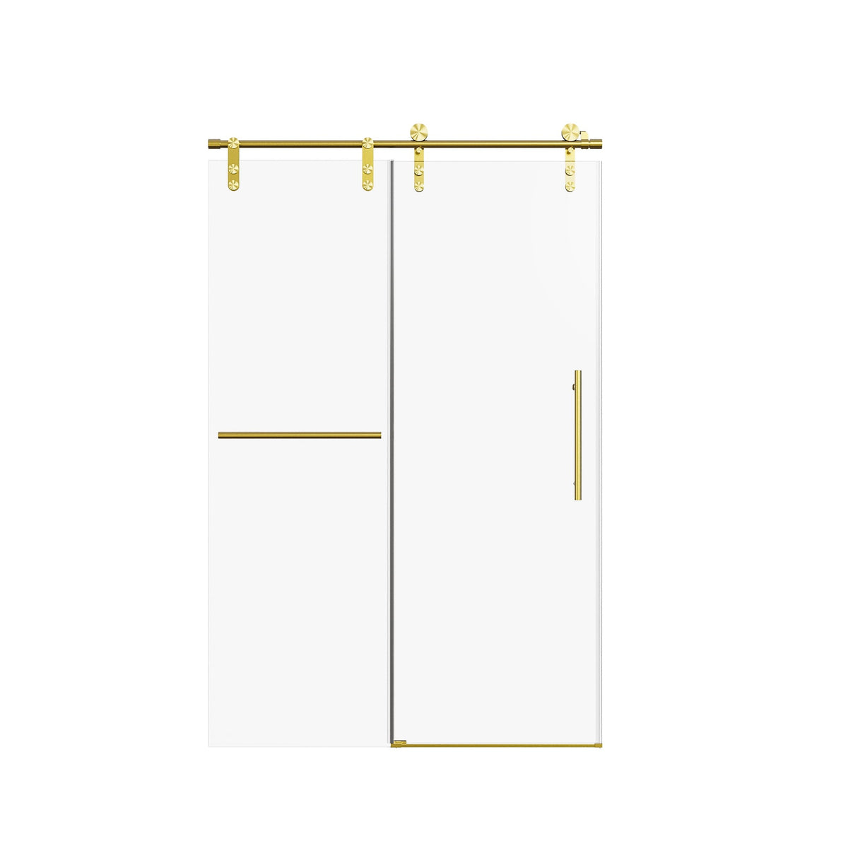 Frameless Single Sliding Shower Doors With Towel Rail & Handle