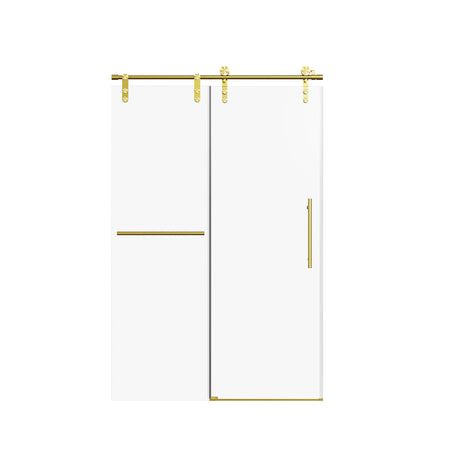 Frameless Single Sliding Shower Doors With Towel Rail & Handle