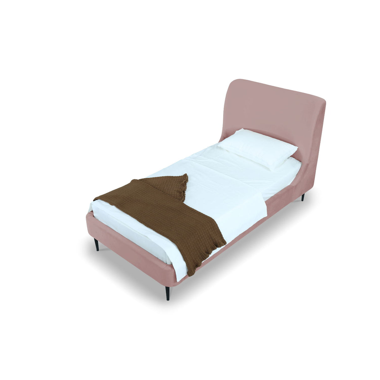 Heather - Upholstered Bed With Curved Headboard
