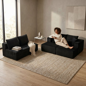 132.1 Inch Modular Sectional Sofa with Double Chaise