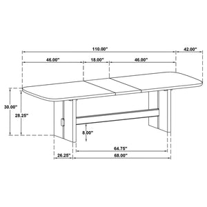 7 Piece Rectangular Dining Table Set With Chair - Oak