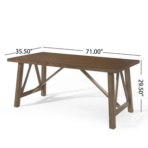 Farmhouse Style Dining Table With Wood Like Top - Best Buy Furniture