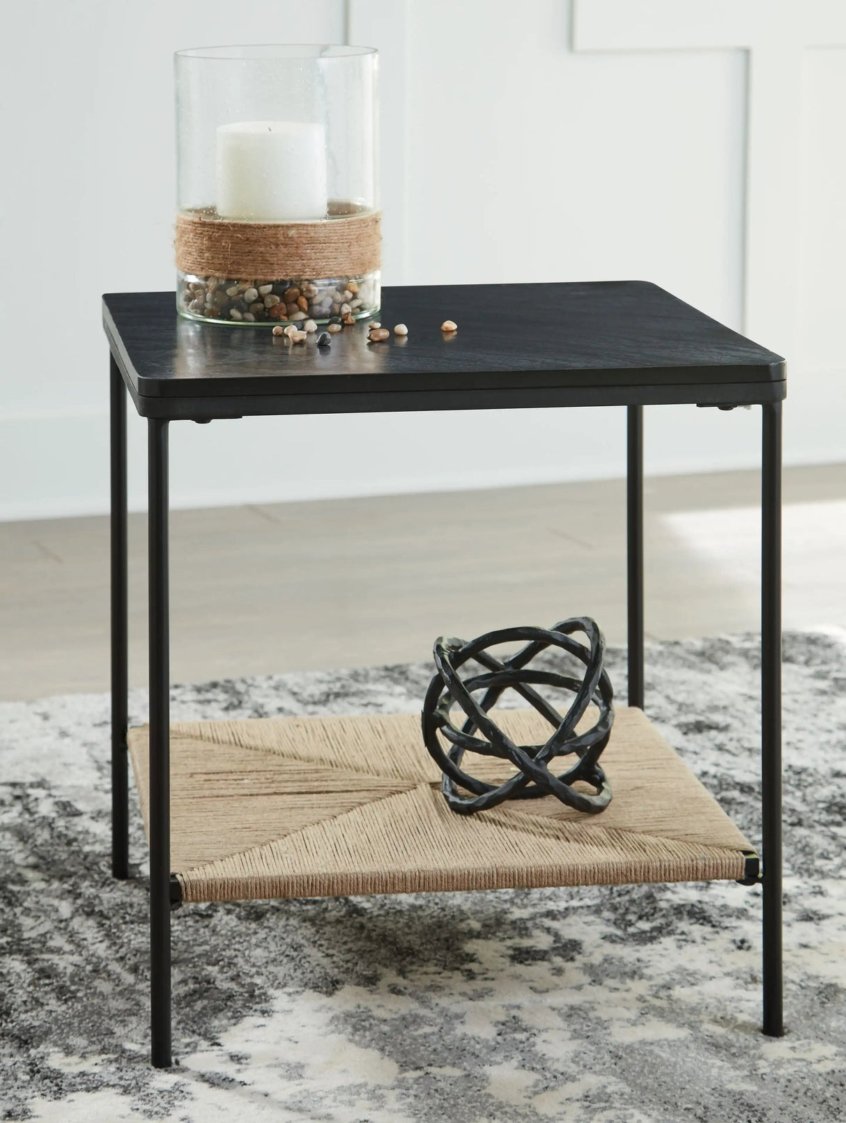 Minrich - Accent Table - Black / Natural - Best Buy Furniture
