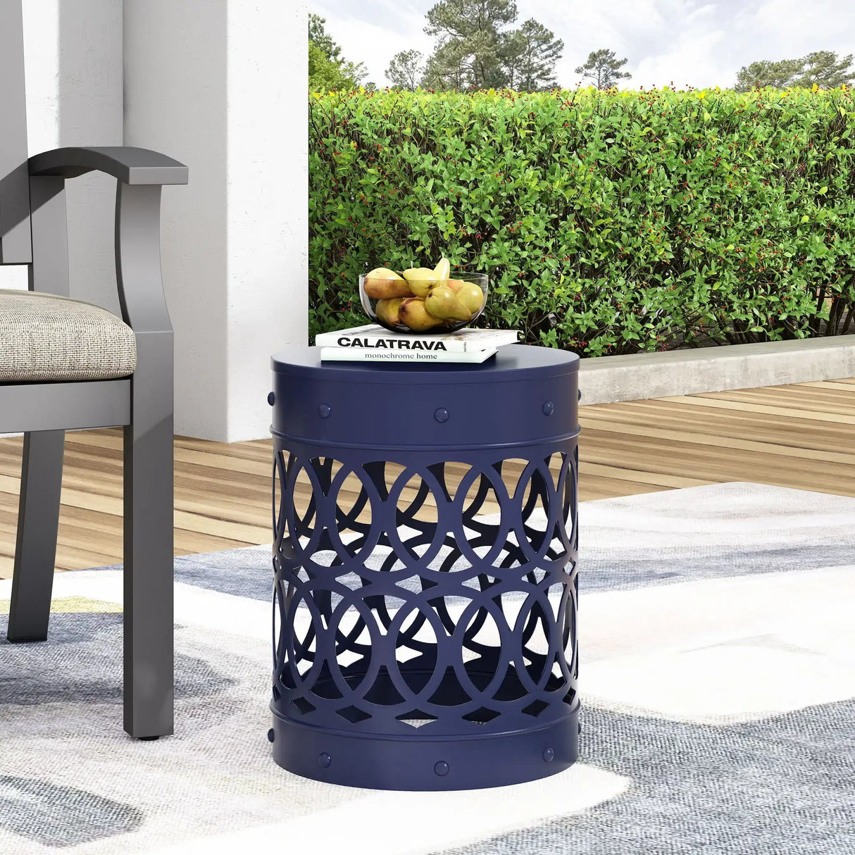 Outdoor Metal Large End Table, Modern Design - Best Buy Furniture