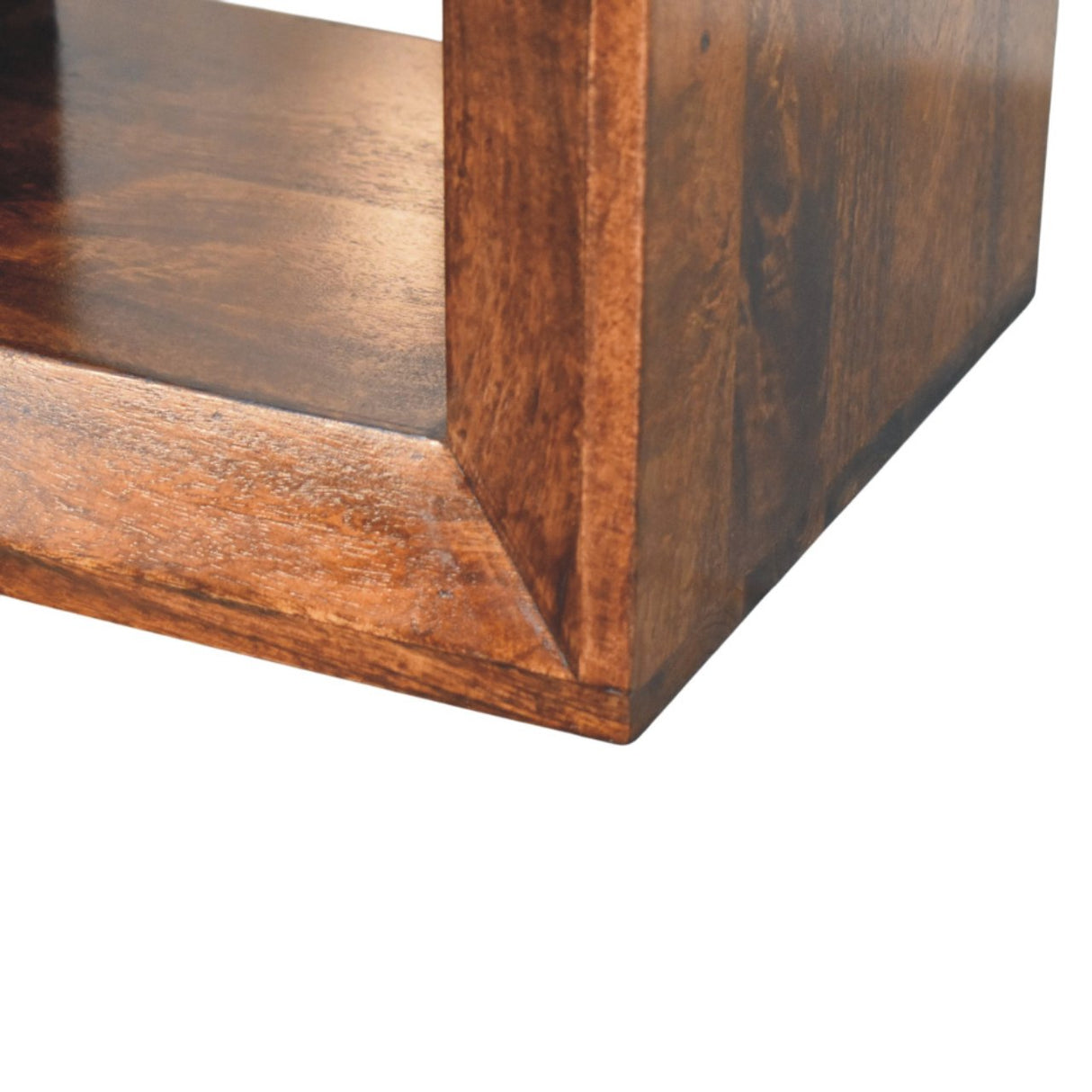 Solid Wood Solis California Side Table, Open Storage