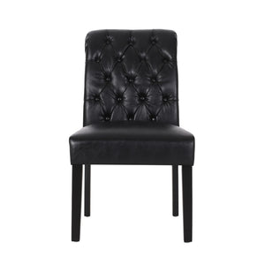 Broxton - Tuft Dining Rolltop Chairs With Button Tufted Backrest (Set of 2)