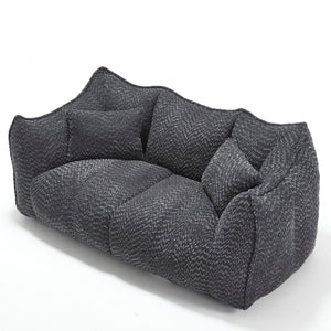 Comfortable Dual Beanbag Chair With High Resilience Foam Core For 2 People
