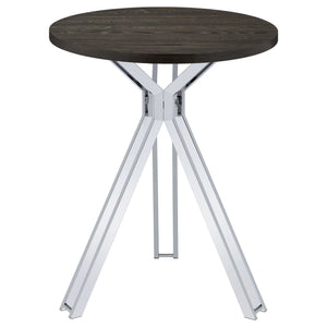 Edgerton - Round Height Bistro Bar Table - Dark Oak