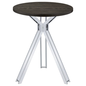 Edgerton - Round Height Bistro Bar Table - Dark Oak