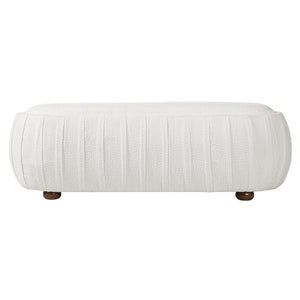 Upholstered Ottoman, Oval Shape